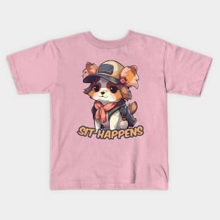 A cute dog wearing street fashion Kids T-Shirt